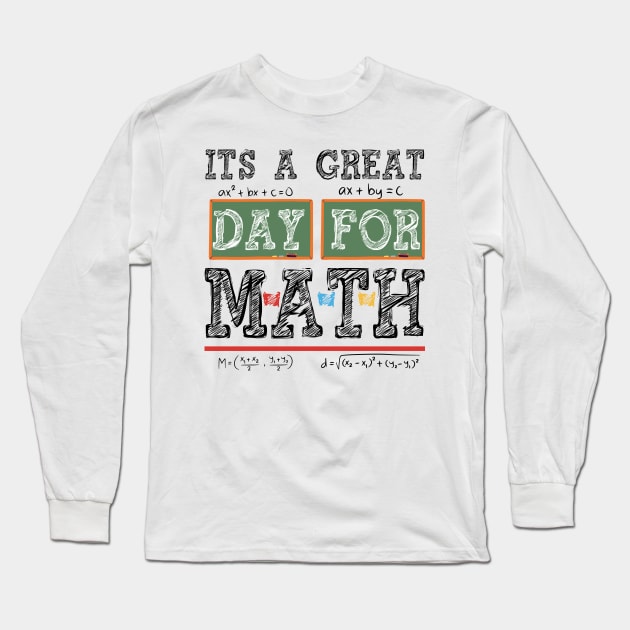 Math Teacher Long Sleeve T-Shirt by Xtian Dela ✅